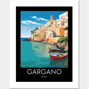 A Pop Art Travel Print of Gargano - Italy Posters and Art